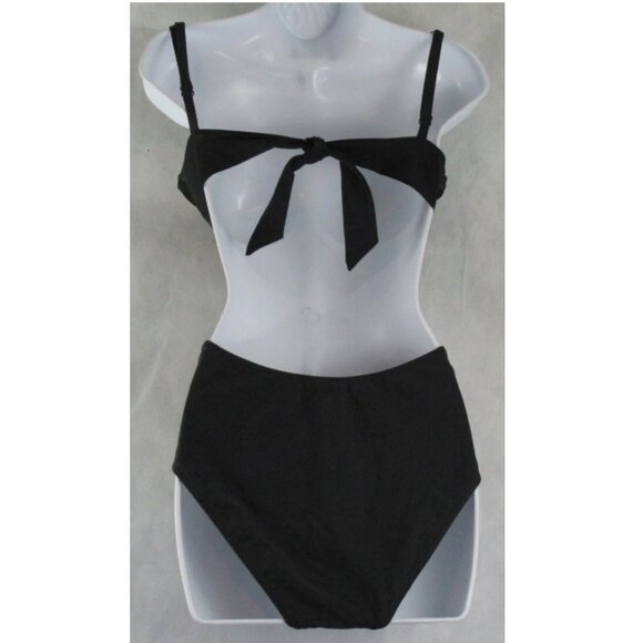 NWT Bar III Women's Studded One-Piece Swimsuit, Black With Silver - Picture 4 of 4